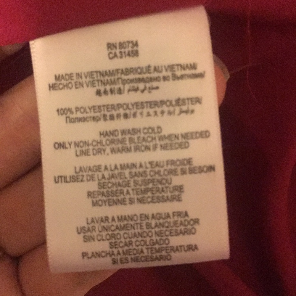 BCBGeneration Flounce Slip Red Ruby Cocktail Dress - Picture 6 of 6